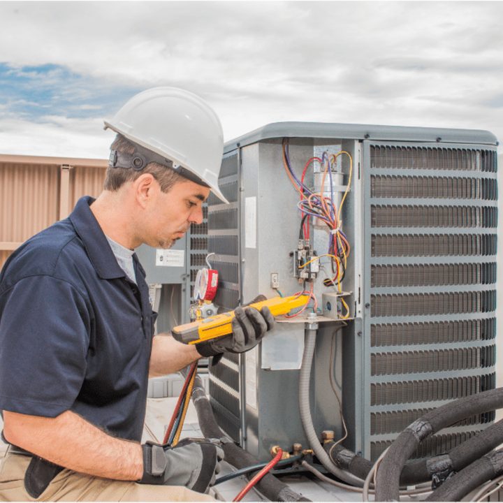 Caledonia Duct Cleaning certified duct cleaning technician on a service call in Caledonia, Ontario